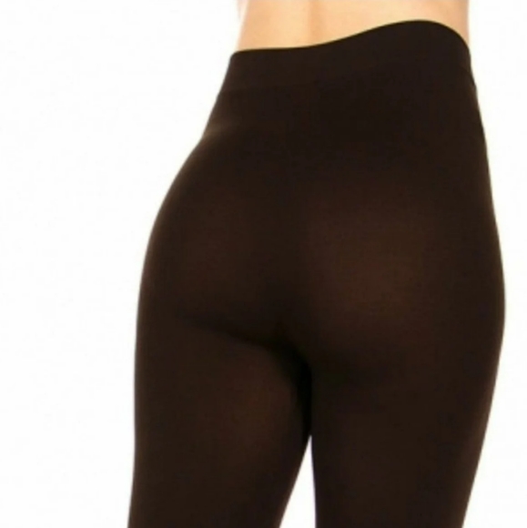 NWT Dark Brown Seamless Leggings High Waist Tummy Control Stretch Pants - Picture 7 of 8